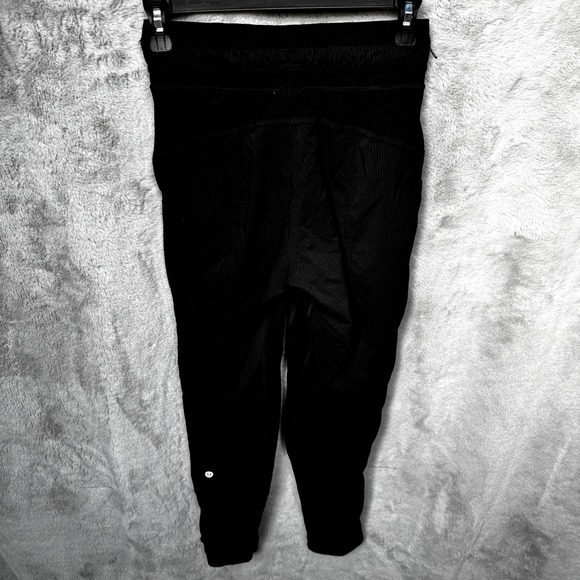 Lululemon Studio Pant Black Ribbed Waist Drawstring Joggers Women's Size 2 - Picture 7 of 7